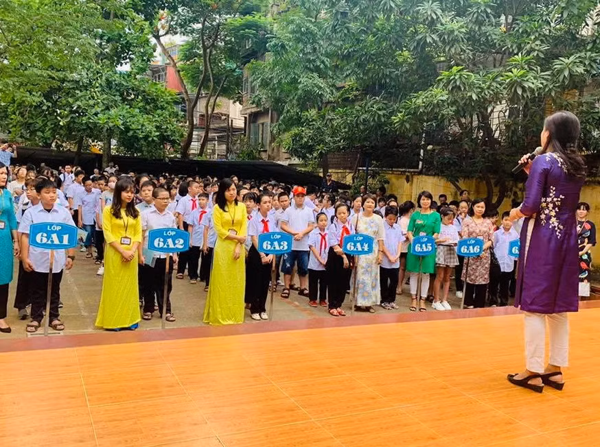Trường THCS Phương Mai tập trung học sinh lớp 6 tại cơ sở trường học cũ