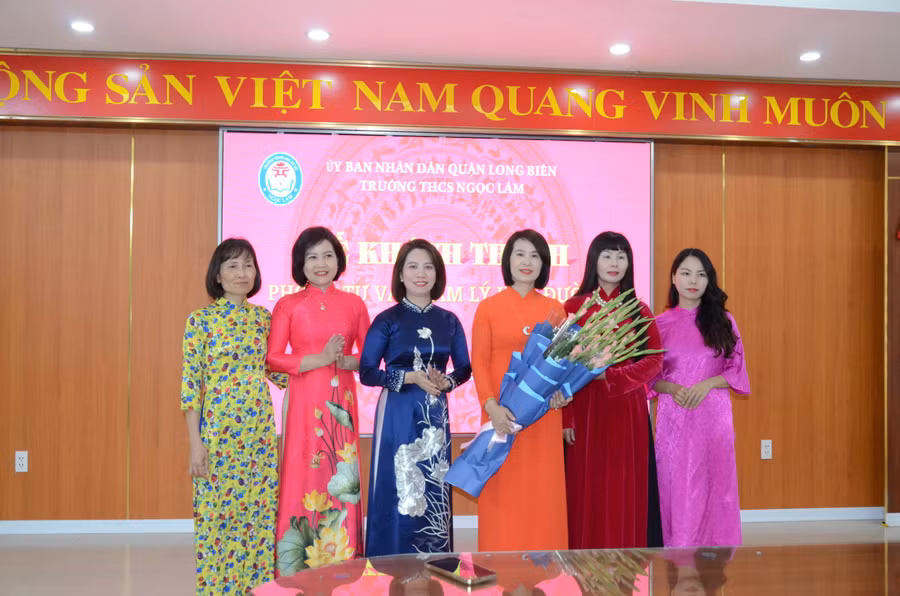 Ban tư vấn tâm lý học đường Trường THCS Ngọc Lâm. Ảnh Ngô Chuyên. Ban tư vấn tâm lý học đường Trường THCS Ngọc Lâm. Ảnh Ngô Chuyên.