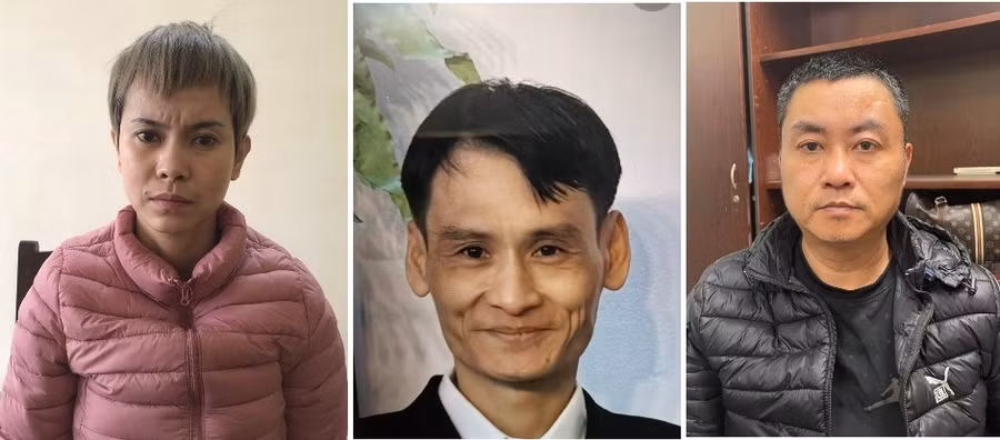 Các đối tượng bị bắt giữ.