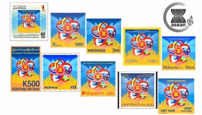 Bộ tem của Việt Nam được phát hành tại các nước ASEAN