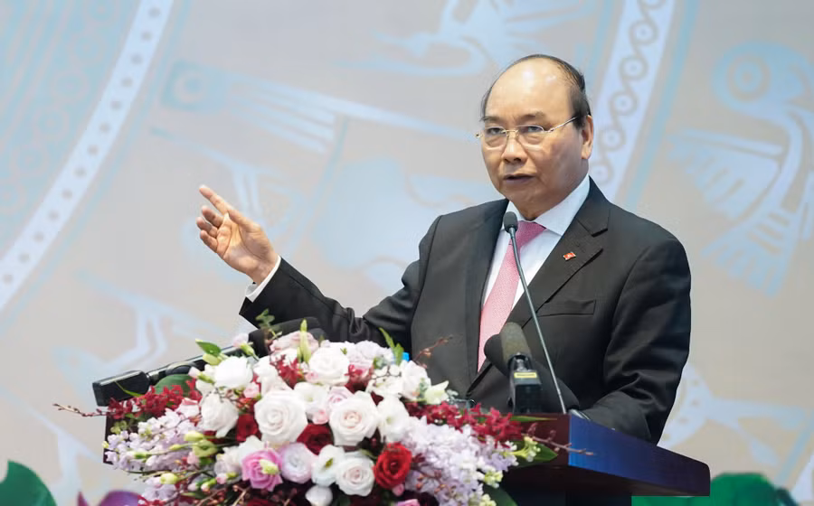 Thủ tướng Nguyễn Xuân Phúc phát biểu tại Hội nghị. Thủ tướng Nguyễn Xuân Phúc phát biểu tại Hội nghị.