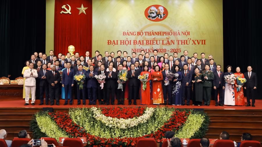 Đại hội đại biểu lần thứ XVII Đảng bộ thành phố Hà Nội nhiệm kỳ 2020 - 2025 (ảnh Viết Thành)