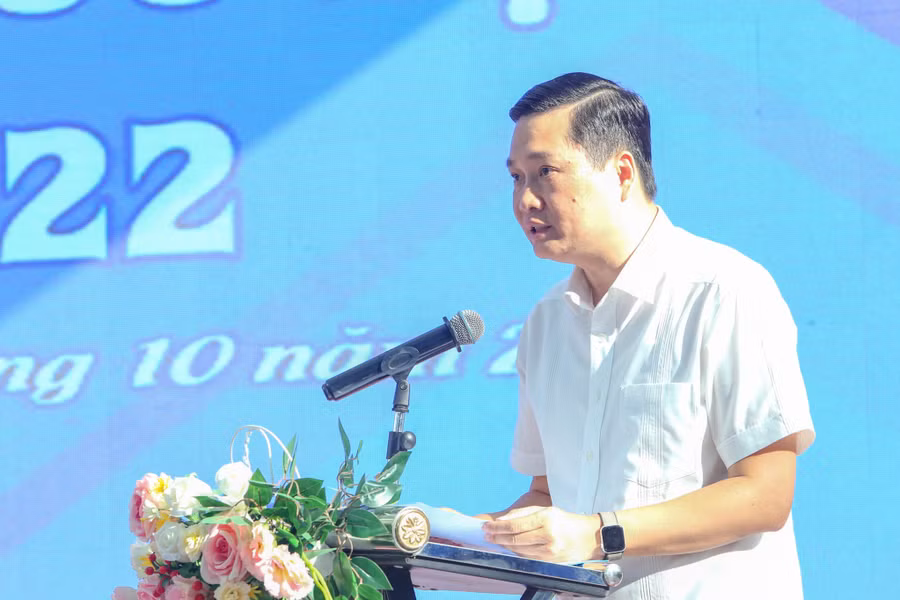 Phó Giám đốc Sở Lao động- TB&XH Hà Nội Nguyễn Quốc Khánh phát biểu tại phiên giao dịch. Phó Giám đốc Sở Lao động- TB&XH Hà Nội Nguyễn Quốc Khánh phát biểu tại phiên giao dịch.