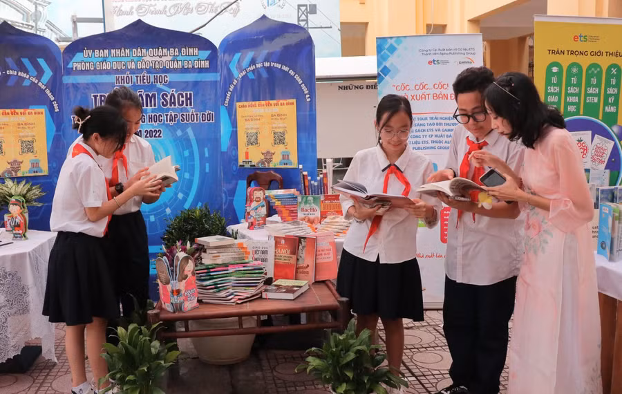 Học sinh quận Ba Đình nâng cao kiến thức từ văn hóa đọc sách.