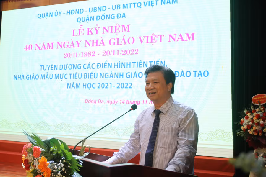Thứ trưởng Nguyễn Hữu Độ phát biểu tại lễ kỷ niệm.