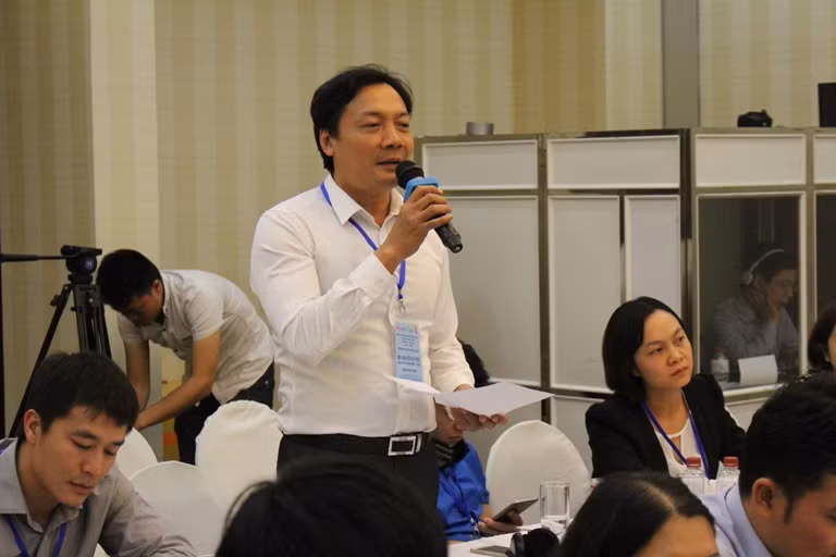 Tiến Sĩ Nguyễn Gia Phúc -Trường Cao đẳng Nghề Công nghiệp Hà Nội, phát biểu về những thuận lợi và khó khăn trong quá trình tham gia dự án