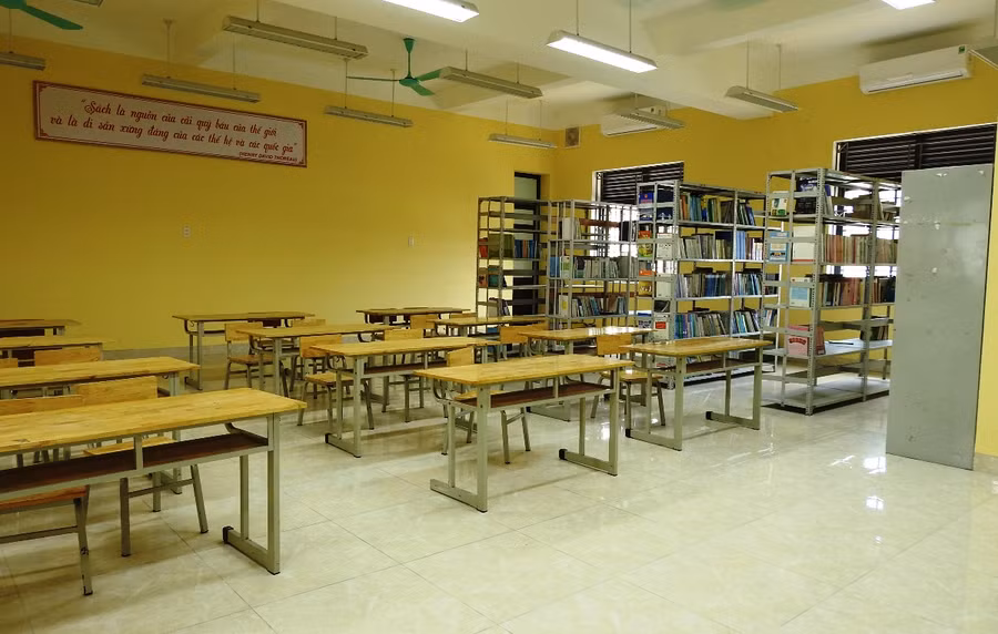 Khu thư viện của trường. Khu thư viện của trường.