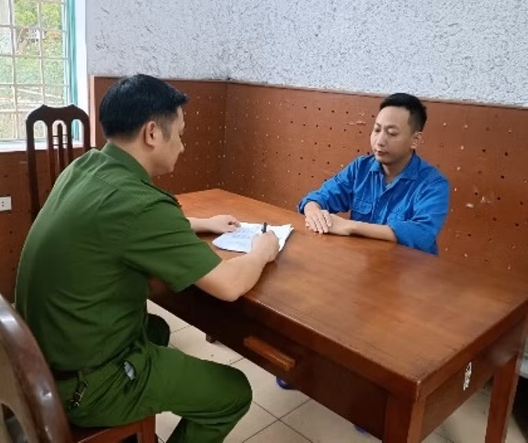 Phạm Minh Đức tại cơ quan điều tra.