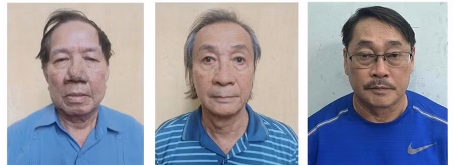 Từ trái qua: Lê Quang Thung, Huỳnh Trung Trực, Phạm Văn Thành.