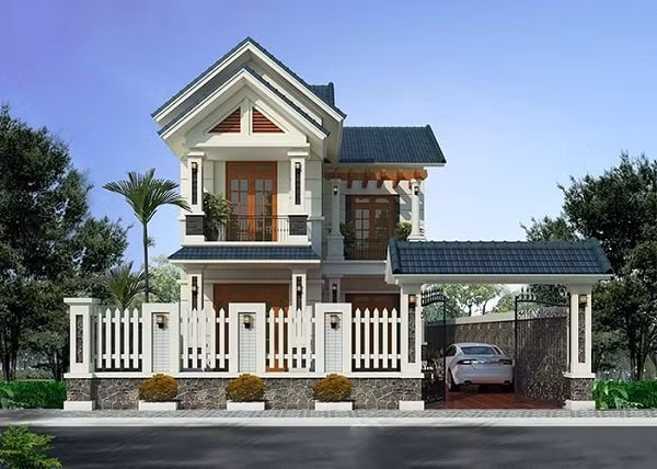 Mái thái đa dạng về màu sắc, kiểu dáng giúp tăng thêm phần bề thế cho ngôi nhà của bạn.