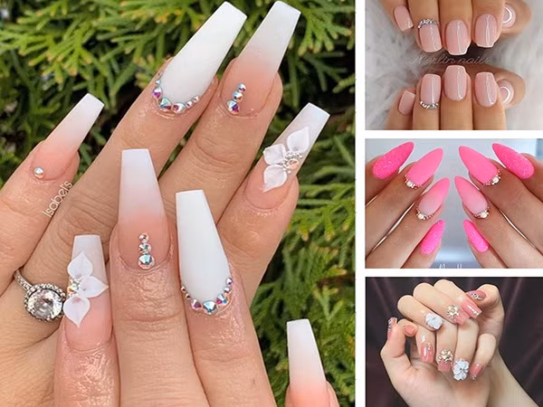 Những mẫu nail cô dâu xinh đẹp giúp bạn trở nên lung linh hơn trong ngày cưới - 7