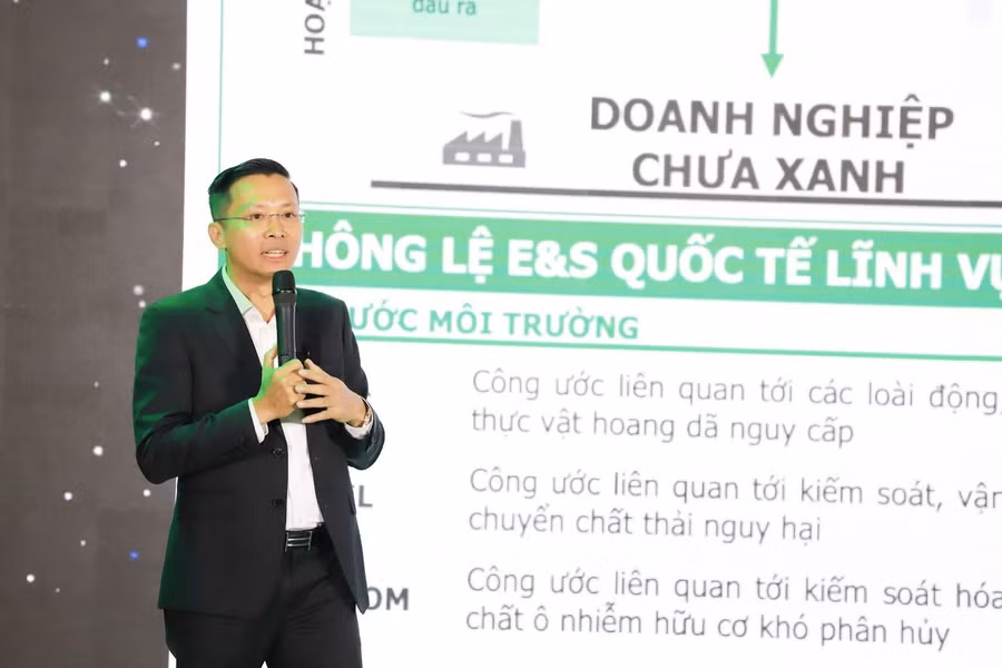 CEO MB chia sẻ về cách thức doanh nghiệp có thể tiếp cận tín dụng xanh từ các lĩnh vực xanh và chưa xanh.