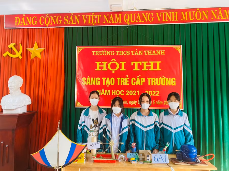 Học sinh trường THCS Tân Thanh tích cực tham gia các cuộc thi sáng tạo trẻ.