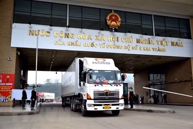 Xuat khau 190 tan thanh long qua cua khau Kim Thanh trong ngay dau nam hinh anh 1
