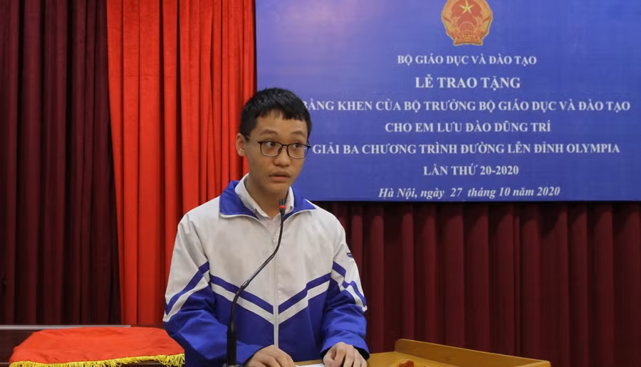 Lưu Đào Dũng Trí phát biểu tại buổi lễ