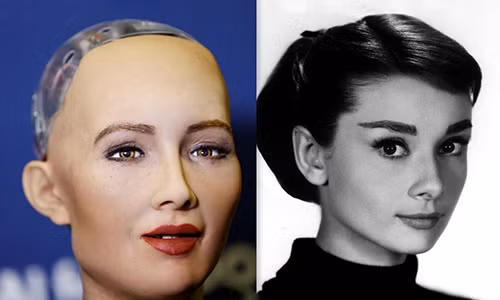 Diện mạo của Sophia được lấy cảm hứng từ ngôi sao điện ảnh Audrey Hepburn. Ảnh:IAM AKM.