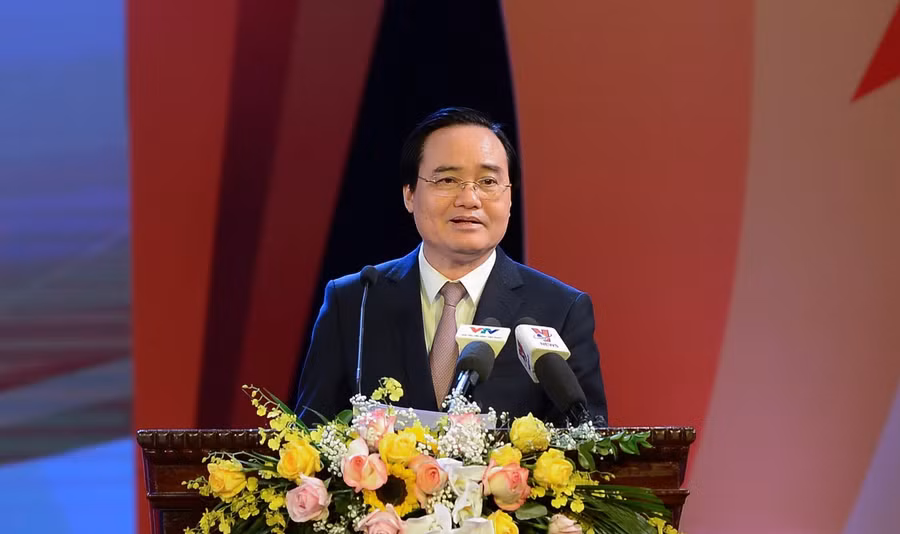 Bộ trưởng Bộ GD&amp;ĐT Phùng Xuân Nhạ phát biểu tại chương trình