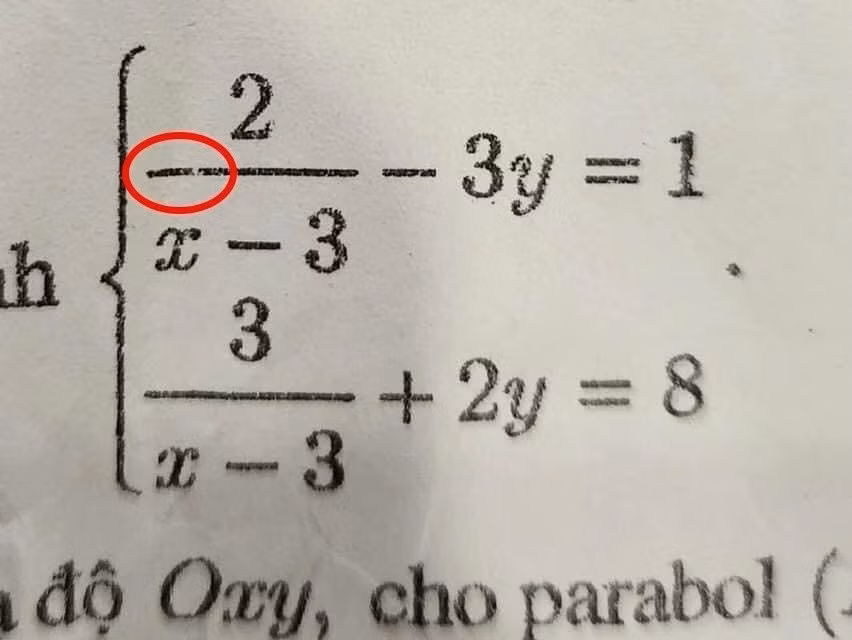 Đề thi được cho là mắc lỗi in ấn.