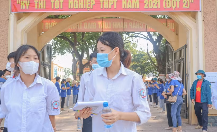 Học sinh Bắc Giang dự thi tốt nghiệp THPT năm học 2020 -2021 (Ảnh TL.)