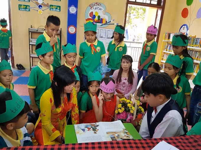 Góc đọc sách cùng con