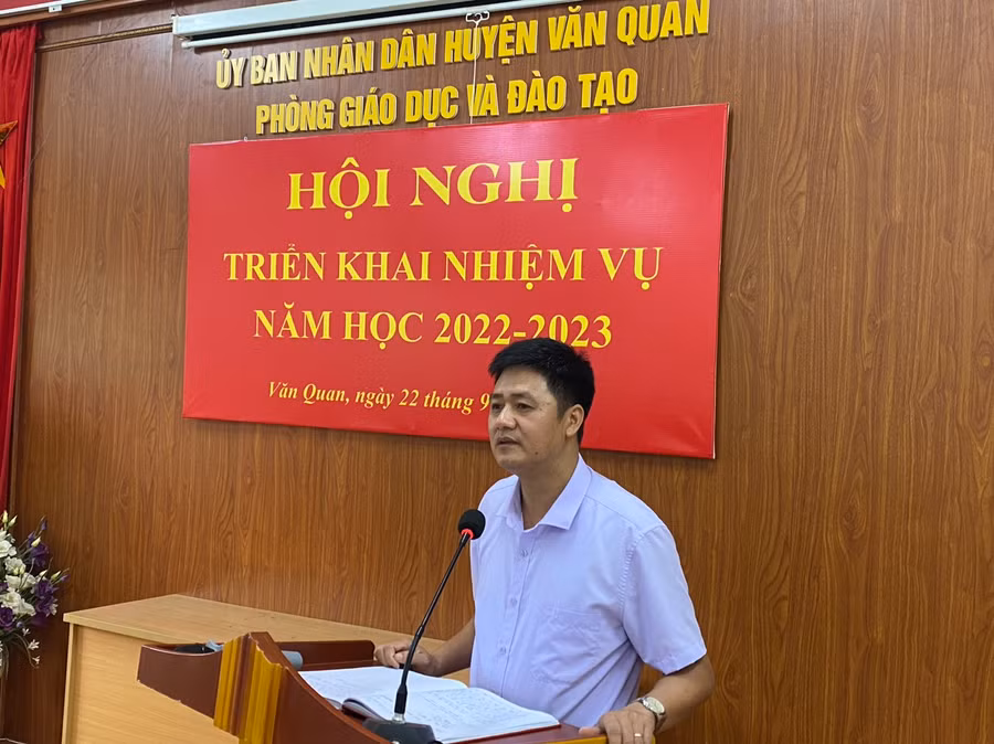 Ông Ngô Văn Hiền - Trưởng phòng GD&amp;ĐT huyện Văn Quan, tỉnh Lạng Sơn.