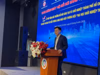 Phó Chủ tịch UBND TPHCM Trương Minh Huy Vũ phát biểu tại sự kiện. Ảnh: Hà An.