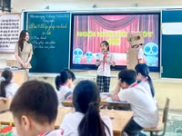 Học sinh Trường Tiểu học Quang Trung, phường Hạ Long.
