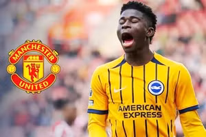 Carlos Baleba sáng cửa gia nhập Man United.