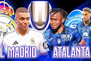 Trận Siêu Cúp châu Âu Real Madrid - Atalanta diễn ra lúc 2h, rạng sáng 15/8.