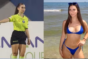 Ngắm vẻ quyến rũ hiếm có của nữ trọng tài người Ý