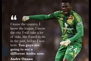 Onana tuyên bố thay đổi lối chơi giúp MU tiến lên.