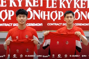 Hoàng Trọng Duy Khang và Trần Gia Hưng. gia nhập CLB Hải Phòng. Ảnh: Hải Phòng FC.