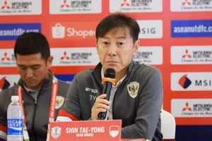 HLV Shin Tae-yong tỏ ra thận trọng trước trận gặp Việt Nam.