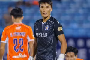 Bùi Tiến Dũng ghi bàn giúp Đà Nẵng đánh bại Bình Định ở vòng 22 V-League.