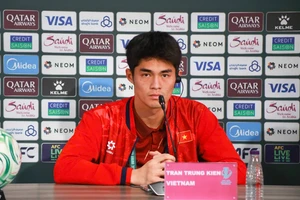 Trần Trung Kiên quyết tâm cùng U23 Việt Nam đoạt vé vào chung kết U23 châu Á 2026. Ảnh: VFF.