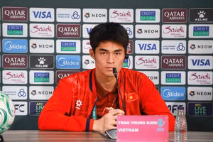 Trần Trung Kiên quyết tâm cùng U23 Việt Nam đoạt vé vào chung kết U23 châu Á 2026. Ảnh: VFF.