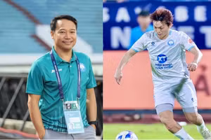 HLV Vũ Hồng Việt hài lòng với màn trình diễn của Tuấn Anh ở vòng 21 V-League 2025/26.