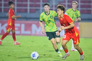 U17 Việt Nam nhận nhiều lời khen sau trận thắng U17 Australia ở bán kết U17 Đông Nam Á. Ảnh: VFF.