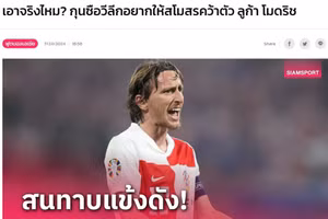 Luka Modric lọt tầm ngắm của câu lạc bộ Bình Dương.