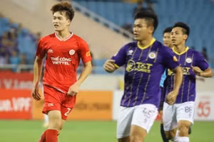 Hoàng Đức thi đấu tròn vai ở vòng 2 V-League gặp Hà Nội.