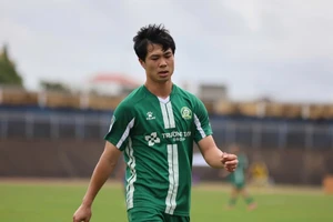 Công Phượng hiện đang chơi rất hay trong màu áo Bình Phước FC.