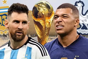 So sánh thành tích của Messi và Mbappe trong màu áo tuyển quốc gia