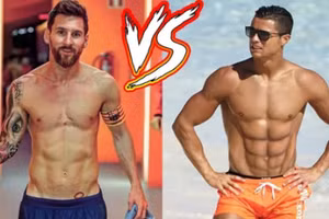 Chiêm ngưỡng thân hình 6 múi của Messi và Ronaldo