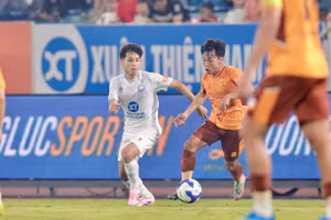 Hoàng Anh Gia Lai đánh bại Nam Định FC ở vòng 18 V-League. Ảnh: T.L