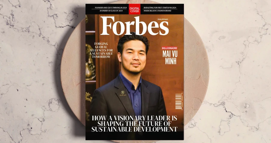 Hình ảnh tỷ phú Mai Vũ Minh trên Forbes.