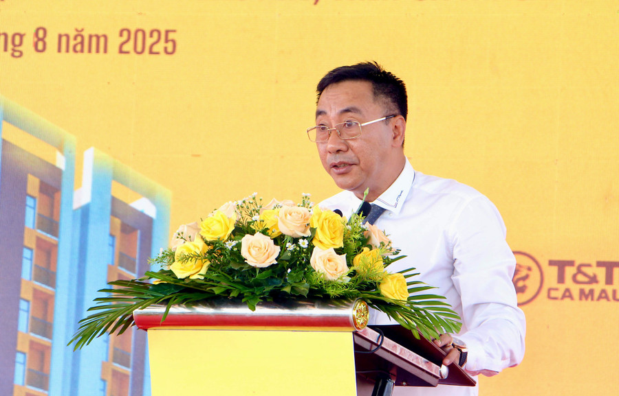 Ông Nguyễn Anh Tuấn, Phó Tổng Giám đốc Tập đoàn T&T Group phát biểu tại lễ khởi công anh-4-tt.jpg