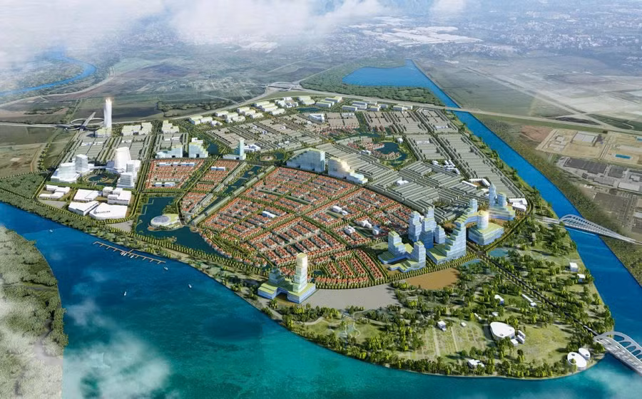 Một trong những đại đô thị đang được triển khai tại Hải An. Ảnh: KBC
