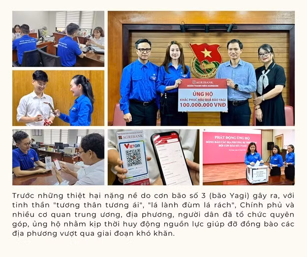 Tuổi trẻ Agribank chung sức, đồng lòng cùng đồng bào khắc phục hậu quả thiên tai