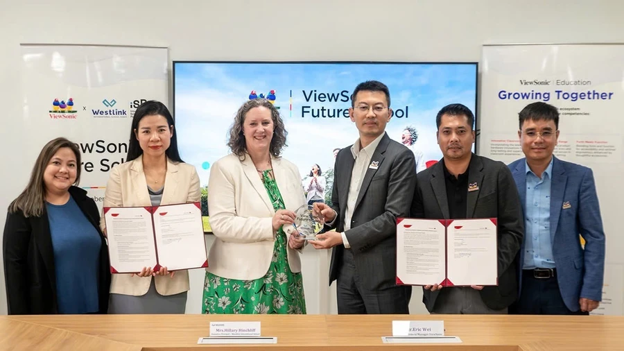 Lễ ký kết biên bản ghi nhớ và trao danh hiệu trường học điển hình Future School giữa ViewSonic và trường Quốc tế Westlink