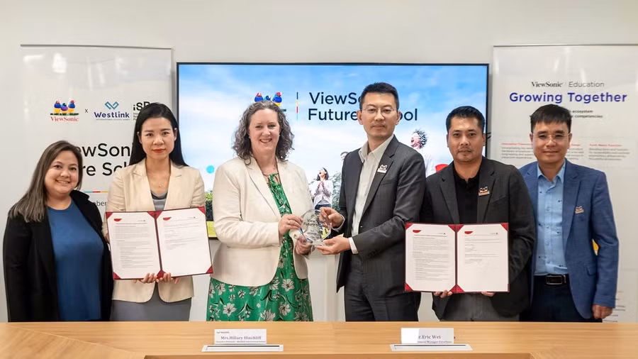 Lễ ký kết biên bản ghi nhớ và trao danh hiệu trường học điển hình Future School giữa ViewSonic và trường Quốc tế Westlink